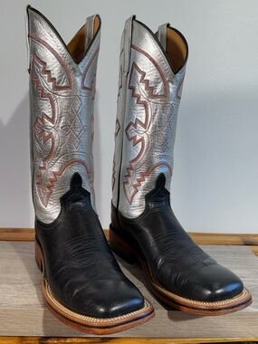 Anderson Bean Men’s Square Toe Cowboy Boots Size 7.5 B 7794J Made In USA